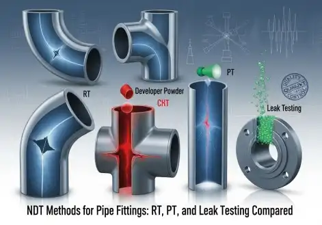 NDT Methods for Pipe Fittings: RT, PT, and Leak Testing Compared